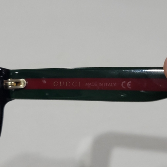 Gucci GG0344OA Plastic Eyeglass Frame 001 Black Multicolor 56-14 Italy W/Case - Picture 8 of 10